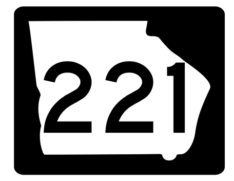 Georgia State Route 221 Sticker R3887 Highway Sign