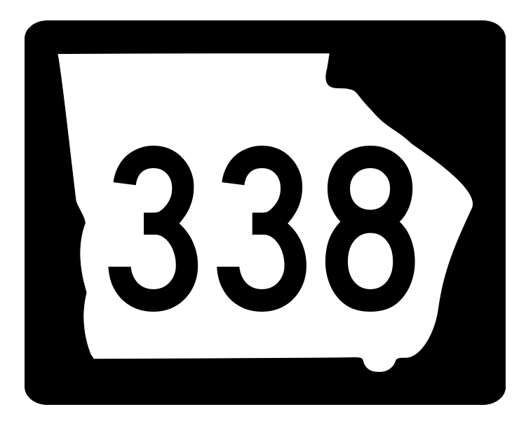Georgia State Route 338 Sticker R4002 Highway Sign Road Sign Decal