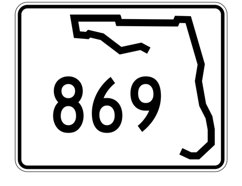 Florida State Road 869 Sticker Decal R1736 Highway Sign - Winter Park Products