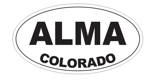 Alma Colorado Oval Bumper Sticker D7140 Euro Oval