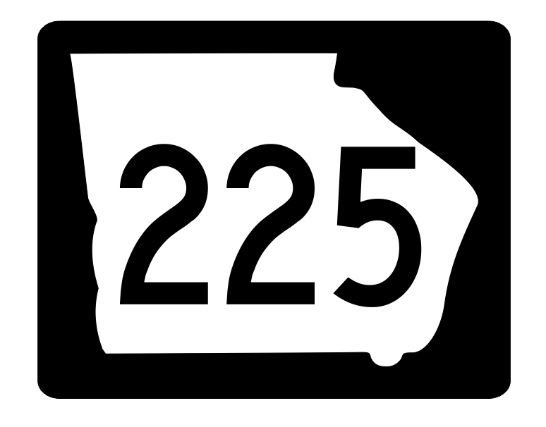 Georgia State Route 225 Sticker R3891 Highway Sign
