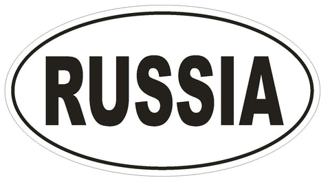 RUSSIA Oval Bumper Sticker or Helmet Sticker D2132 Country Euro oval - Winter Park Products
