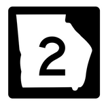 Georgia State Route 1E Sticker R3552 Highway Sign