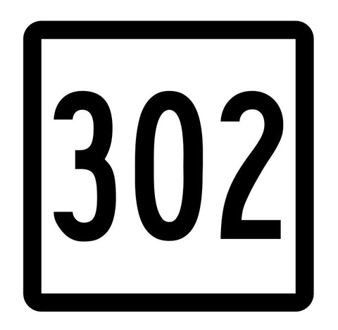 Connecticut State Route 302 Sticker Decal R5237 Highway Route Sign