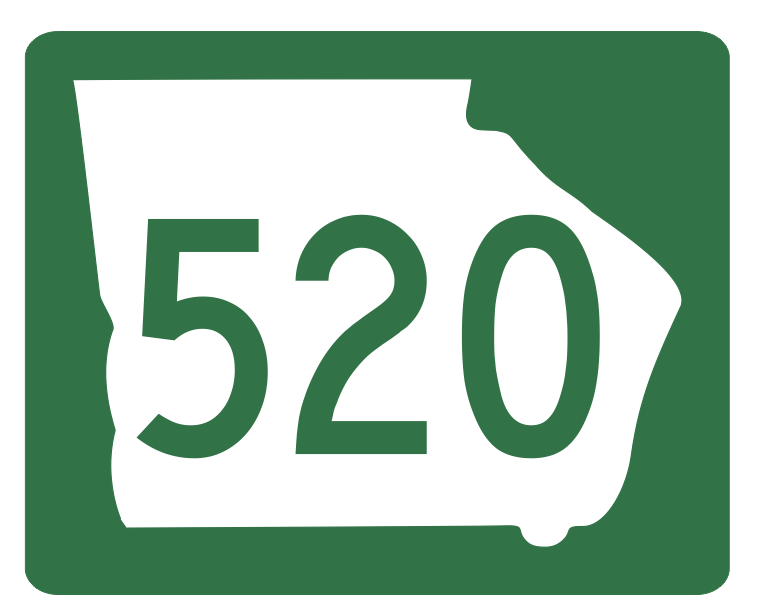 Georgia State Route 520 Sticker R4052 Highway Sign Road Sign Decal