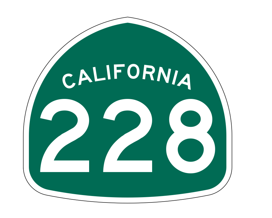 California State Route 228 Sticker Decal R1283 Highway Sign - Winter Park Products