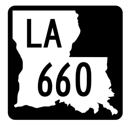 Louisiana State Highway 660 Sticker Decal R6047 Highway Route Sign