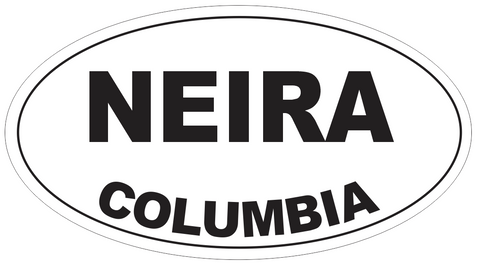 Neira Columbia Oval Bumper Sticker or Helmet Sticker D4369