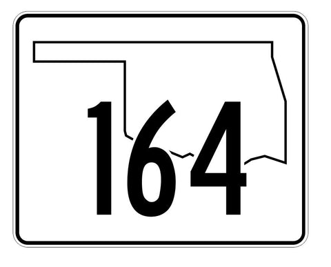 Oklahoma State Highway 164 Sticker Decal R5717 Highway Route Sign