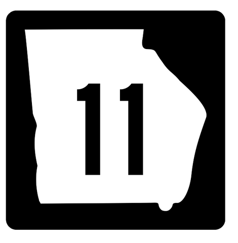 Georgia State Route 11 Sticker R3561 Highway Sign