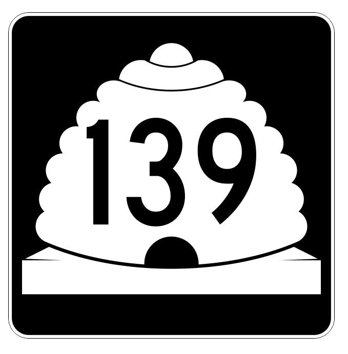 Utah State Highway 139 Sticker Decal R5461 Highway Route Sign