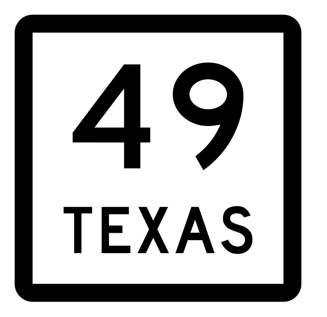 Texas State Highway 49 Sticker Decal R2350 Highway Sign - Winter Park Products