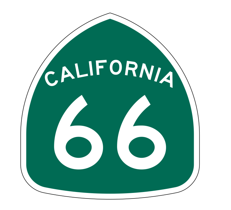 California State Route 66 Sticker Decal R1160 Highway Sign - Winter Park Products