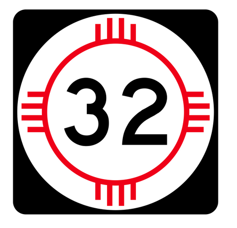 New Mexico State Road 32 Sticker R4127 Highway Sign Road Sign Decal