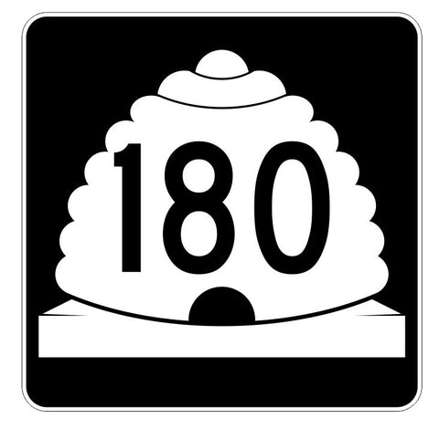 Utah State Highway 180 Sticker Decal R5496 Highway Route Sign