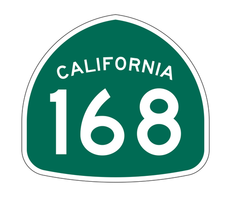 California State Route 168 Sticker Decal R1238 Highway Sign - Winter Park Products