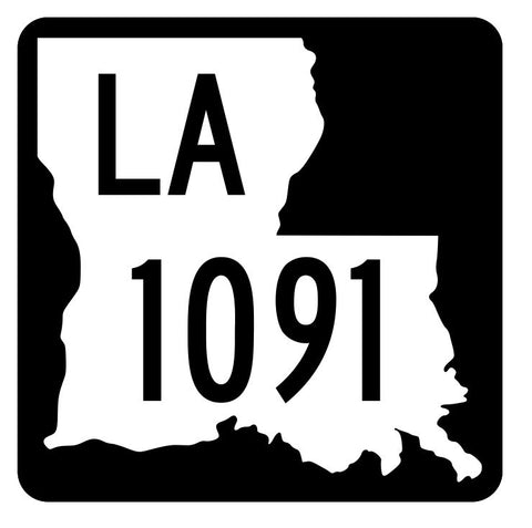 Louisiana State Highway 1091 Sticker Decal R6342 Highway Route Sign