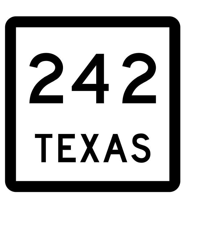 Texas State Highway 242 Sticker Decal R2538 Highway Sign