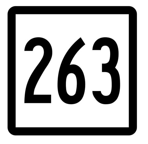 Connecticut State Route 263 Sticker Decal R5231 Highway Route Sign