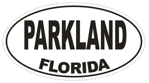 Parkland Florida Oval Bumper Sticker or Helmet Sticker D1582 Euro Oval - Winter Park Products