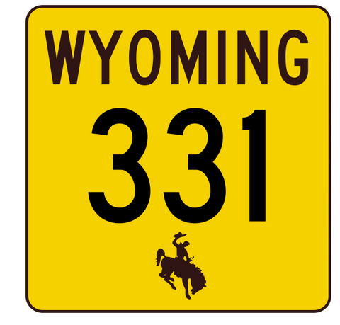 Wyoming Highway 331 Sticker R3514 Highway Sign