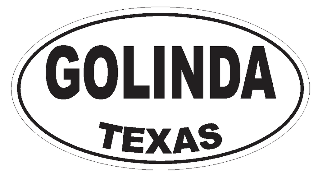Golinda Texas Oval Bumper Sticker or Helmet Sticker D3418 Euro Oval - Winter Park Products