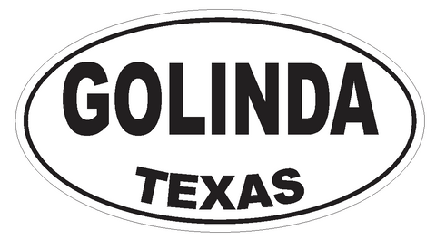 Golinda Texas Oval Bumper Sticker or Helmet Sticker D3418 Euro Oval - Winter Park Products