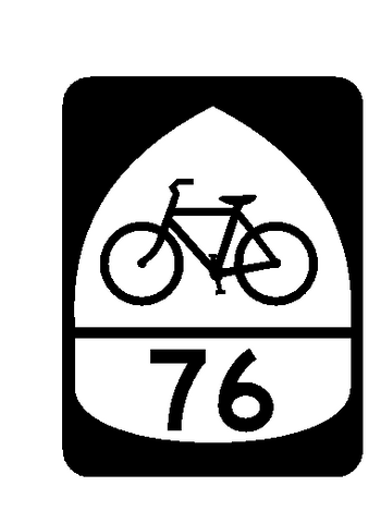 US Bicycle Route 76 Sticker R3179 Highway Sign