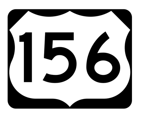 US Route 156 Sticker R2116 Highway Sign Road Sign - Winter Park Products