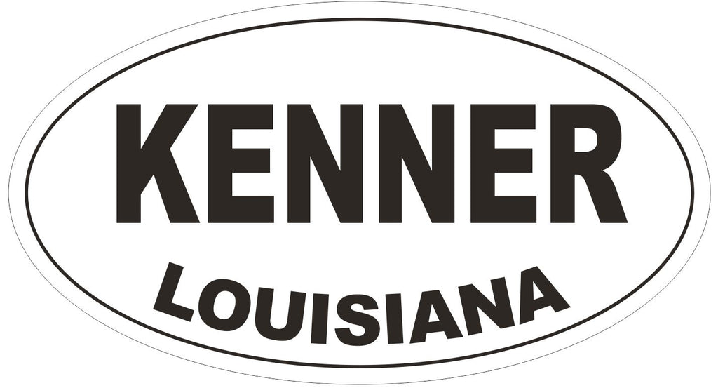 Kenner Louisiana Oval Bumper Sticker or Helmet Sticker D3842