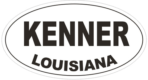 Kenner Louisiana Oval Bumper Sticker or Helmet Sticker D3842