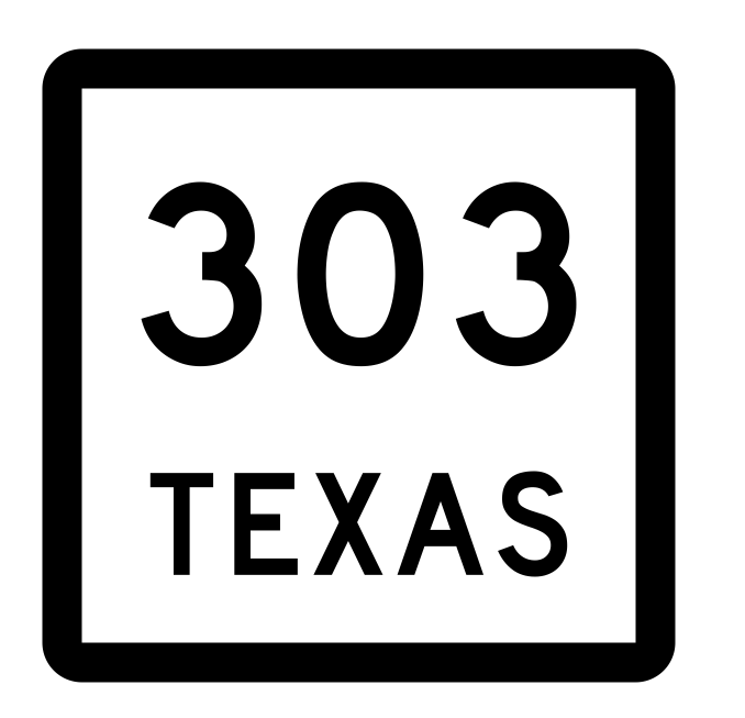 Texas State Highway 303 Sticker Decal R2598 Highway Sign