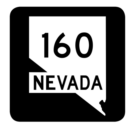 Nevada State Route 160 Sticker R2990 Highway Sign Road Sign
