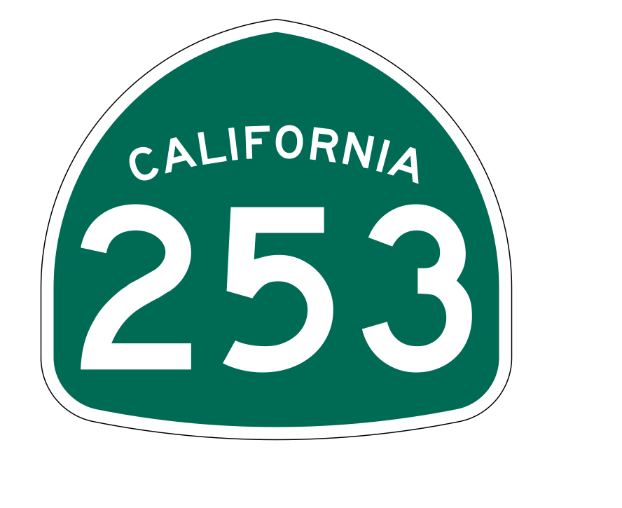 California State Route 253 Sticker Decal R1303 Highway Sign - Winter Park Products