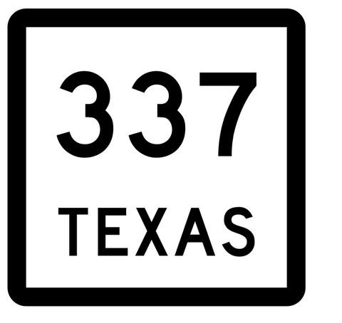 Texas State Highway 337 Sticker Decal R2632 Highway Sign