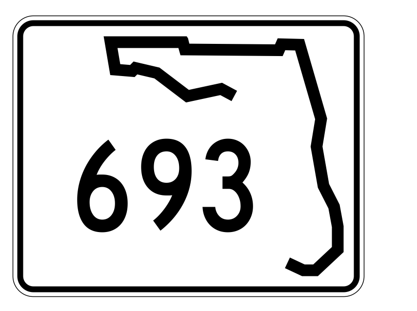 Florida State Road 693 Sticker Decal R1671 Highway Sign - Winter Park Products