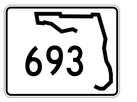 Florida State Road 693 Sticker Decal R1671 Highway Sign - Winter Park Products