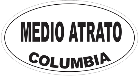 Medio Atrato Columbia Oval Bumper Sticker or Helmet Sticker D5416