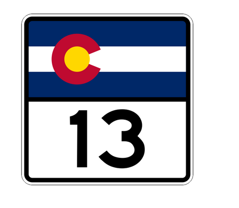 Colorado State Highway 13 Sticker Decal R1783 Highway Sign - Winter Park Products