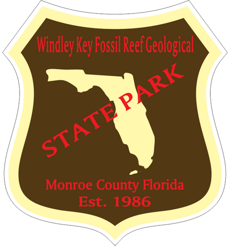 Windley Key Fossil Reef Geological Florida State Park Sticker R6809