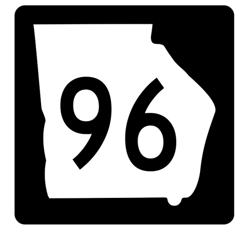 Georgia State Route 96 Sticker R3639 Highway Sign