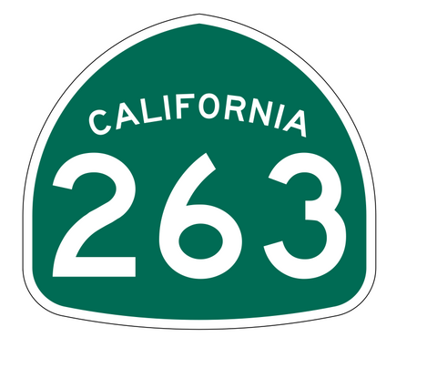 California State Route 263 Sticker Decal R1313 Highway Sign - Winter Park Products