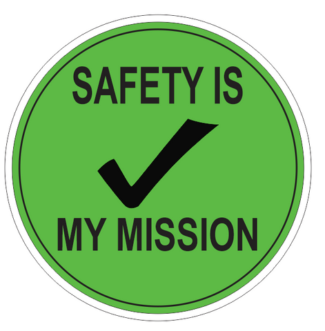 Safety Is My Mission Hard Hat Decal Hard Hat Sticker Helmet Safety Label H253