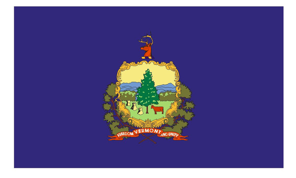 Vermont State Flag Vinyl Sticker MADE IN THE USA F631 Choose your size - Winter Park Products