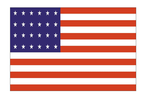 United States Historic 24 Star Flag Sticker Decal MADE IN USA F627 - Winter Park Products