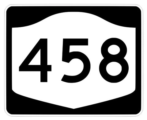 New York State Route 458 Sticker Decal R7149 Highway Sign Road Sign