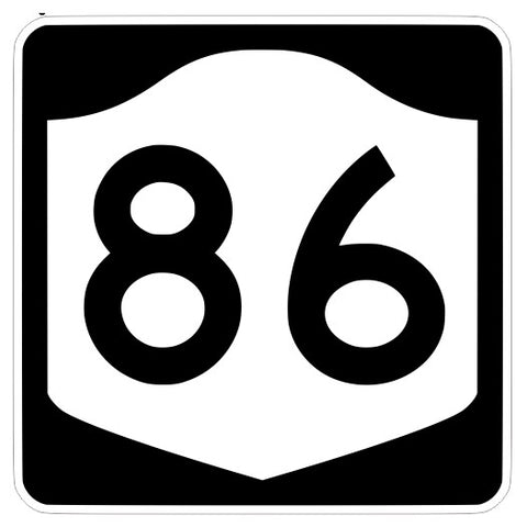 New York State Route 86 Sticker Decal R7150 Highway Sign Road Sign