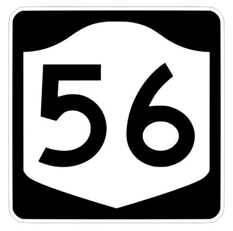 New York State Route 56 Sticker Decal R7152 Highway Sign Road Sign