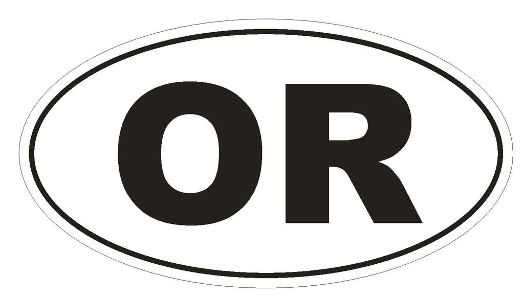 OR Oregon Euro Oval Bumper Sticker or Helmet Sticker D483 - Winter Park Products