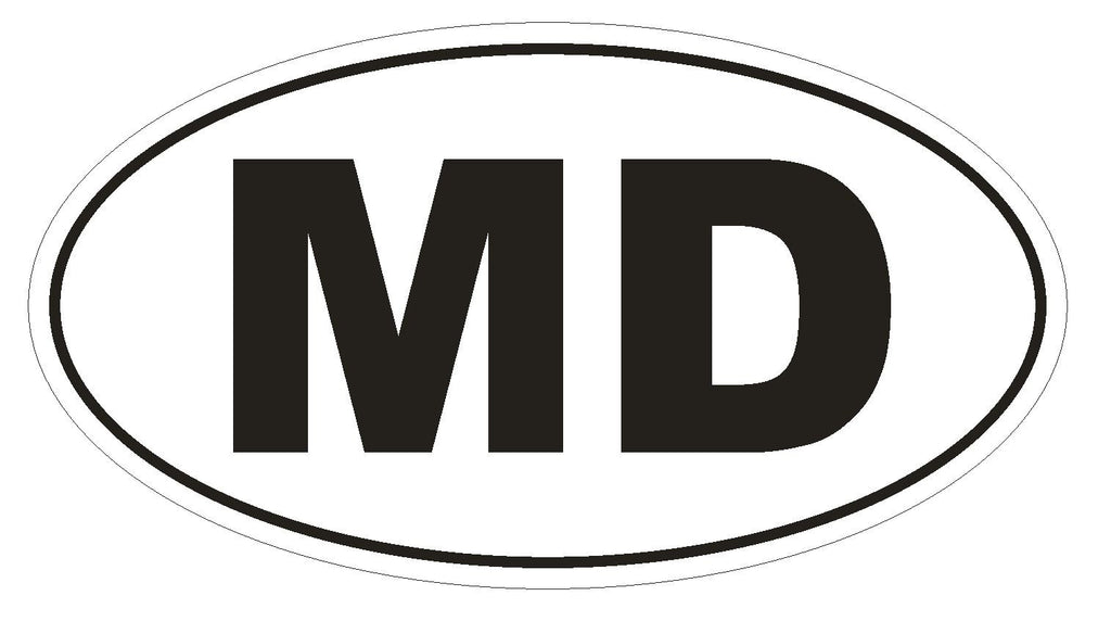MD Maryland Euro Oval Bumper Sticker or Helmet Sticker D466 Moldova Country Code - Winter Park Products